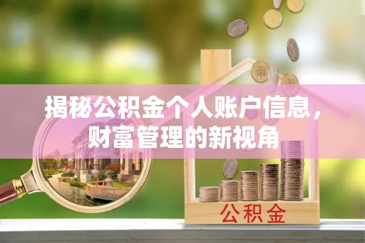 岐山揭秘公积金个人账户信息，财富管理的新视角