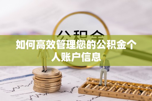 岐山如何高效管理您的公积金个人账户信息