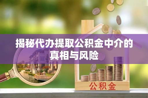 岐山揭秘代办提取公积金中介的真相与风险